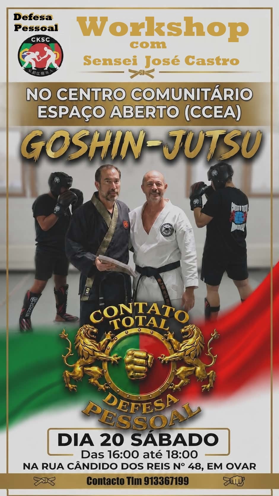GOSHIN JUTSU com Sensei José Castro e Mestre Carlos silva